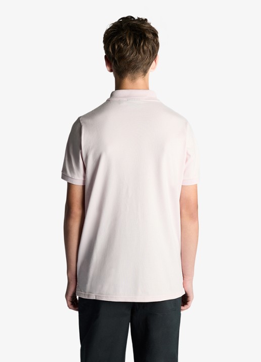 Lyle & Scott Polo met logoborduring - achterkant 5 lichtroze