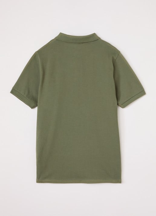 Lyle & Scott Polo met logoborduring - voorkant 2 legergroen