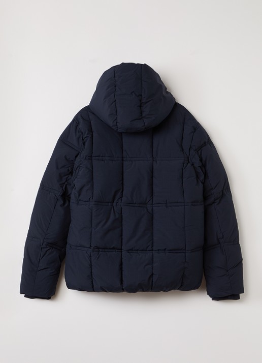 Lyle & Scott Puffer jack met ritszakken - achterkant donkerblauw
