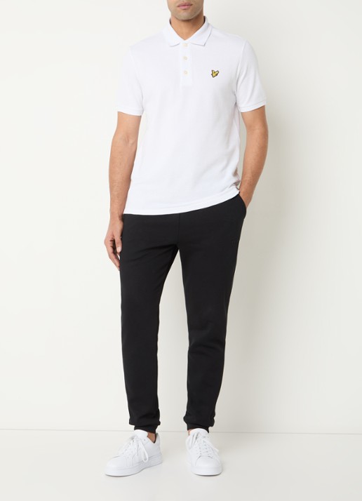 Lyle & Scott Regular fit polo met logo - voorkant 3 wit