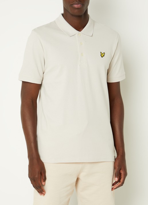 Lyle & Scott Regular fit polo van  piqué katoen met logo