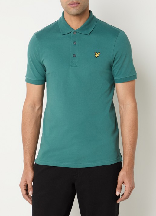 Lyle & Scott Regular fit polo van  piqué katoen met logo