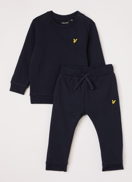 Lyle & Scott Set van sweater met joggingbroek 2-delig - voorkant donkerblauw