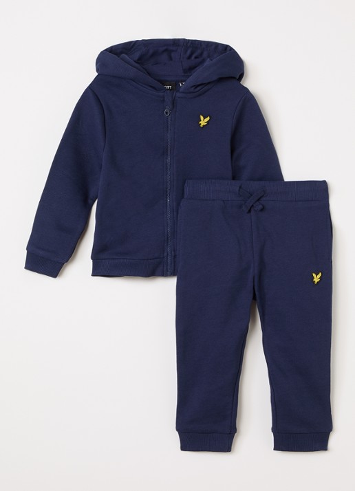 Lyle & Scott Set van sweatvest en joggingbroek 2-delig - voorkant donkerblauw