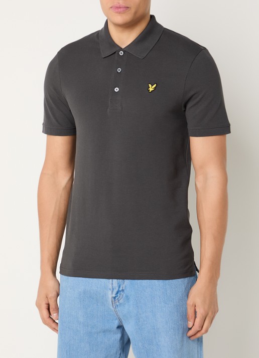 Lyle & Scott Slim fit polo van piqué katoen met logo