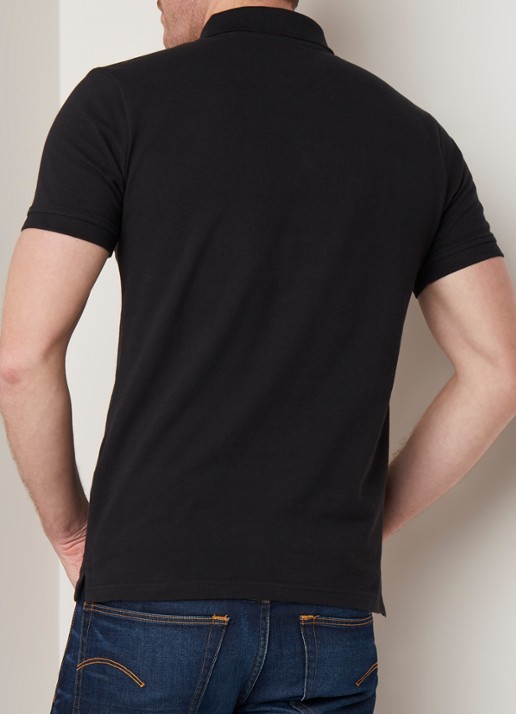 Lyle & Scott Slim fit polo van piqué katoen met logo - achterkant 4 diepzwart