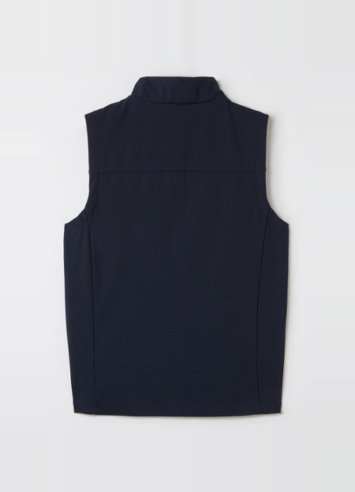 Lyle & Scott Softshell bodywarmer met logoborduring - achterkant 3 donkerblauw
