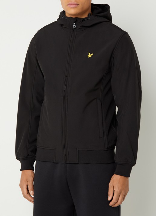 Lyle & Scott Softshell jack met capuchon en ritszakken