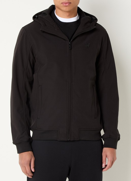 Lyle & Scott Softshell jack met capuchon en ritszakken