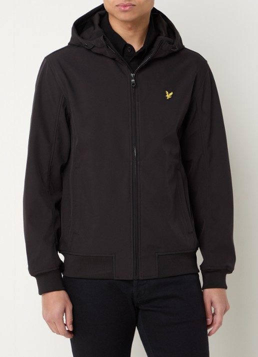 Lyle & Scott Softshell jack met capuchon en ritszakken