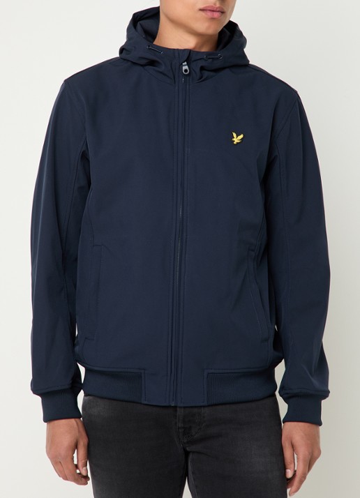 Lyle & Scott Softshell jack met capuchon en ritszakken