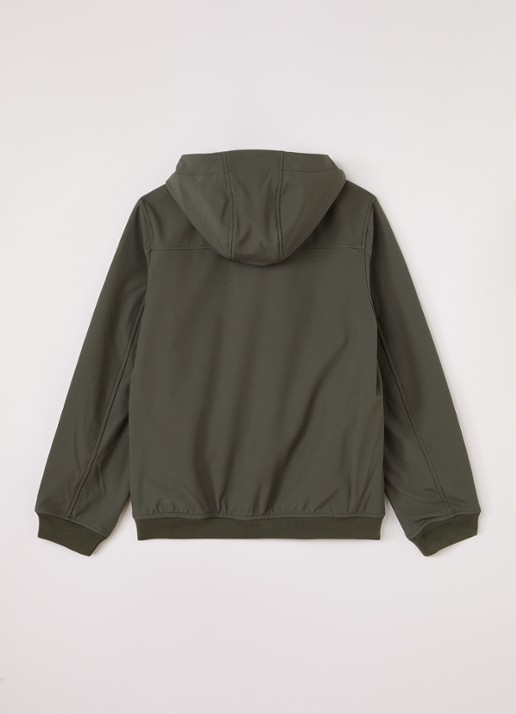Lyle & Scott Softshell jack met logo - achterkant 3 legergroen