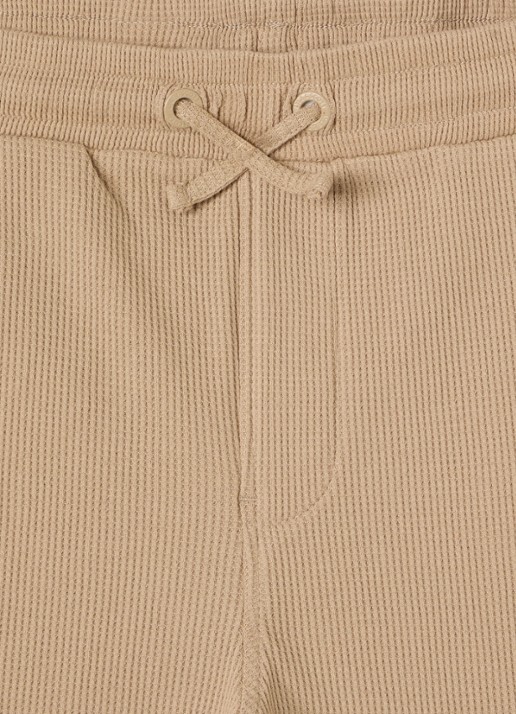 Lyle & Scott Straight fit korte broek met structuur - detail 3 camel