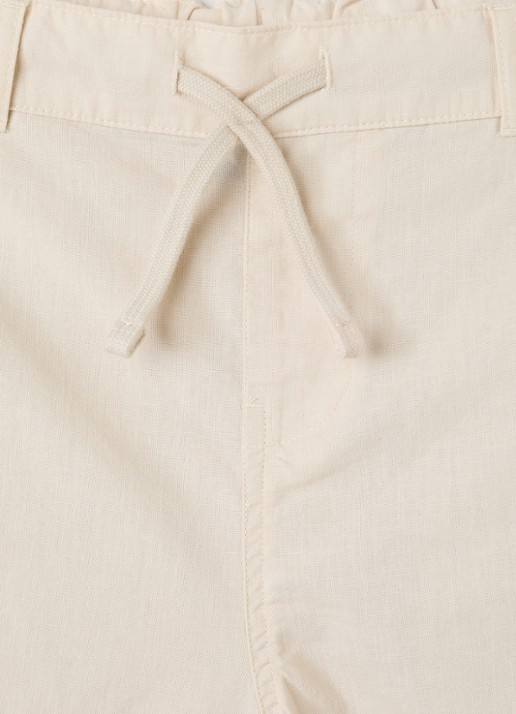 Lyle & Scott Straight fit korte broek - detail beige