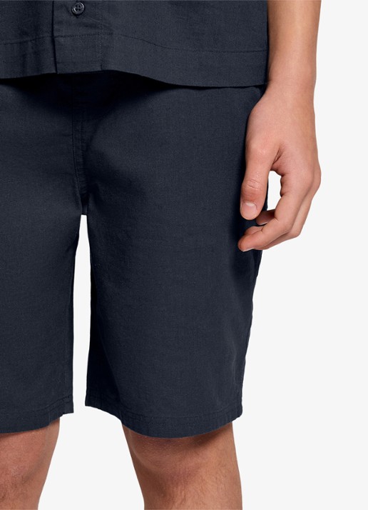 Lyle & Scott Straight fit korte broek - detail 3 donkerblauw