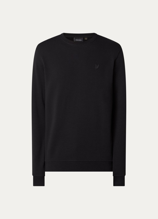 Lyle & Scott Sweater met logo - voorkant zwart