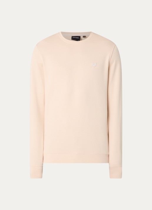 Lyle & Scott Sweater met logo - voorkant 2 creme