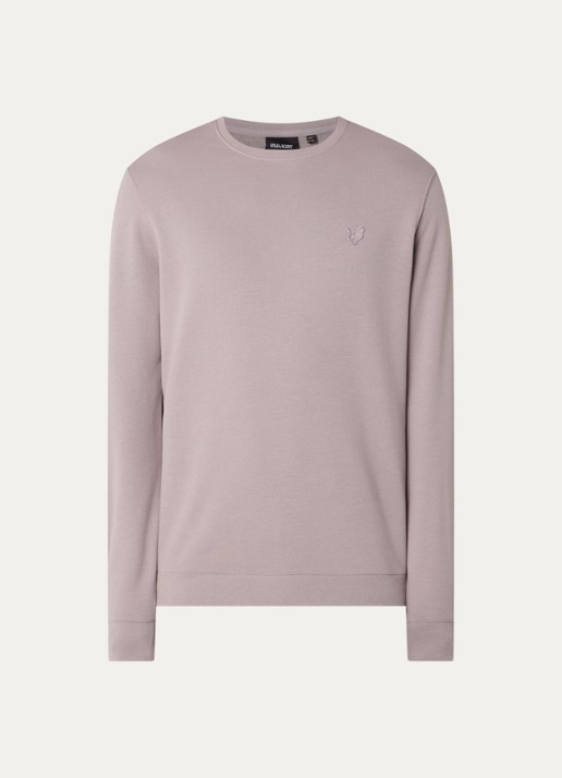 Lyle & Scott Sweater met logo - voorkant 2 donkerbeige