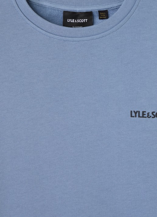 Lyle & Scott Sweater met logo - detail 3 blauw
