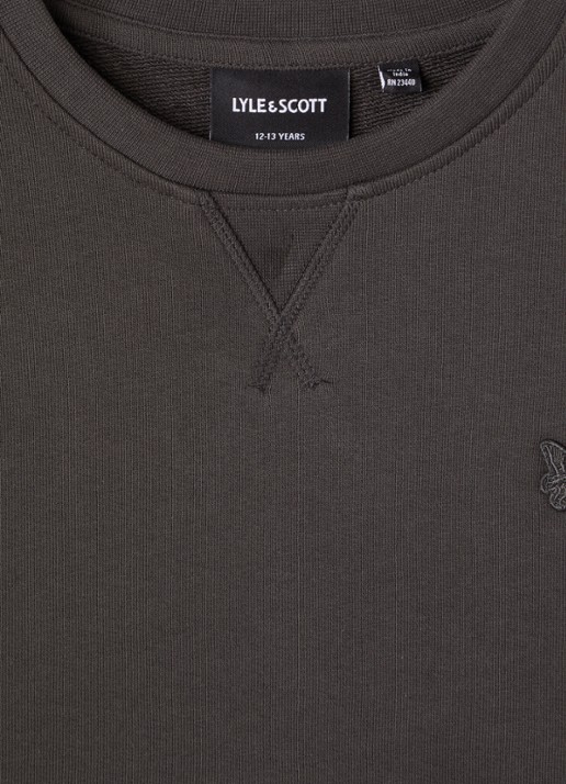 Lyle & Scott Sweater met logo - detail 3 antraciet