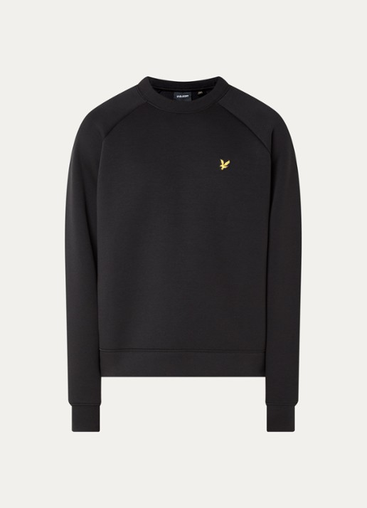 Lyle & Scott Sweater met logoborduring - voorkant 3 zwart