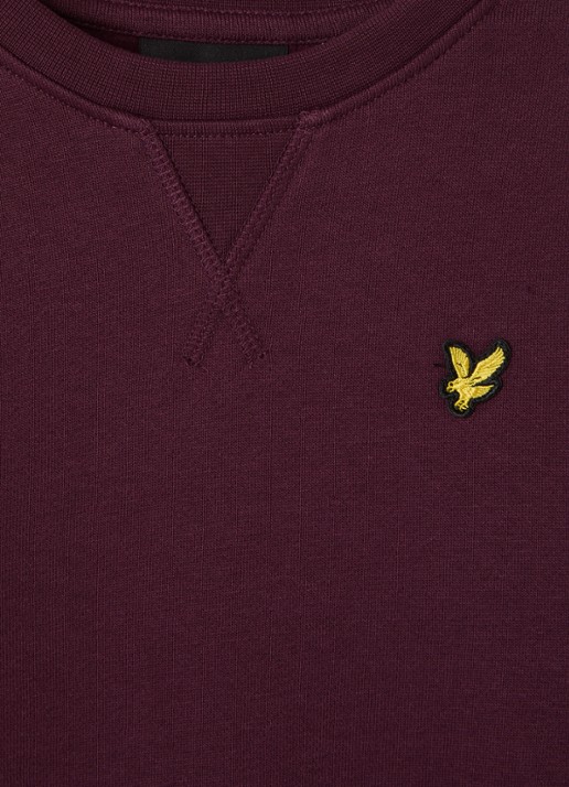 Lyle & Scott Sweater met logoborduring - detail 3 bordeauxrood