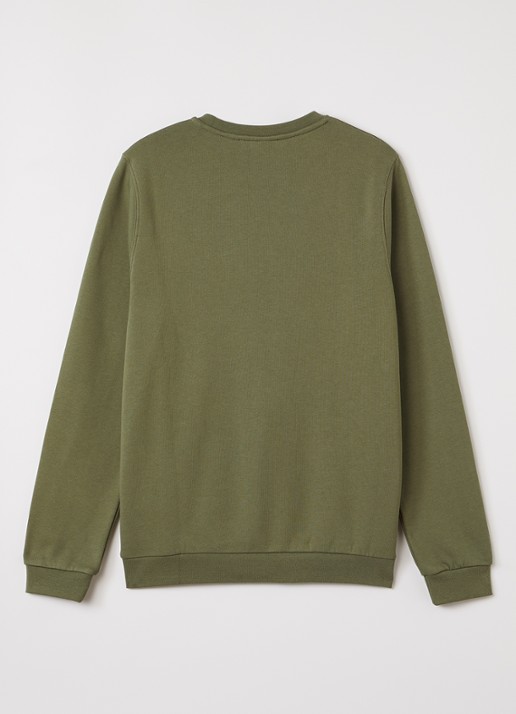 Lyle & Scott Sweater met logoborduring - voorkant 3 legergroen