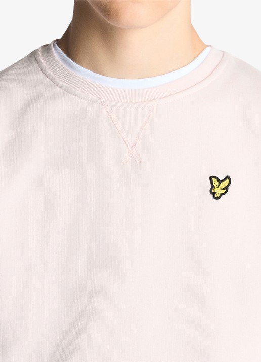 Lyle & Scott Sweater met logoborduring - detail 6 lichtroze