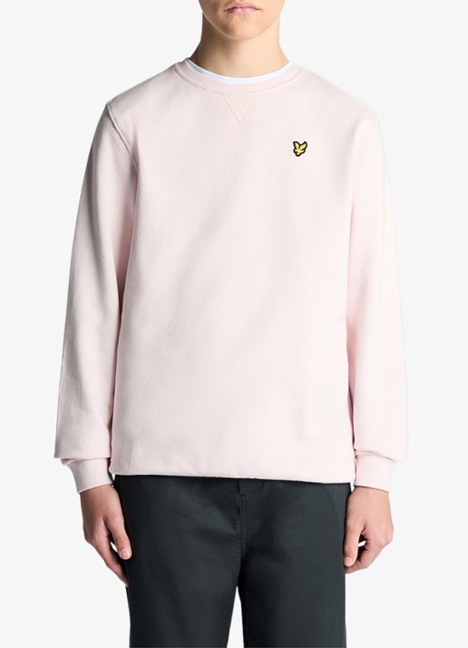 Lyle & Scott Sweater met logoborduring - voorkant 3 lichtroze