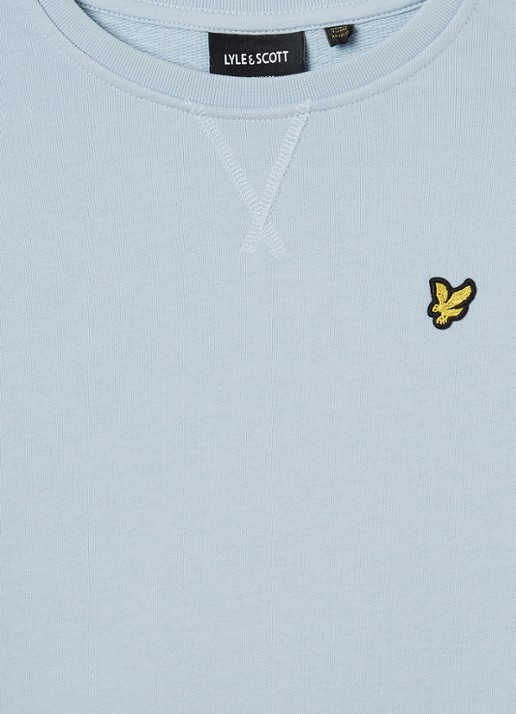 Lyle & Scott Sweater met logoborduring - detail 3 blauw