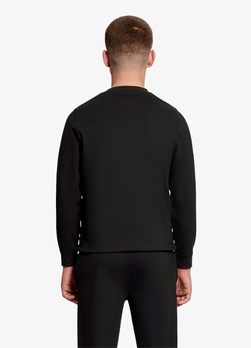 Lyle & Scott Sweater met logoborduring - achterkant 2 zwart
