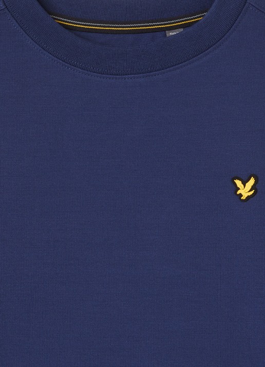 Lyle & Scott Sweater met logoborduring - detail indigo