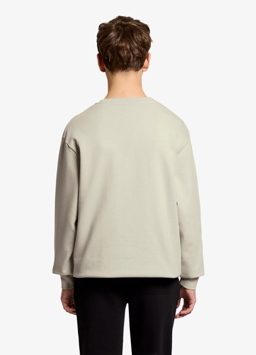 Lyle & Scott Sweater met logoborduring - achterkant 6 beige