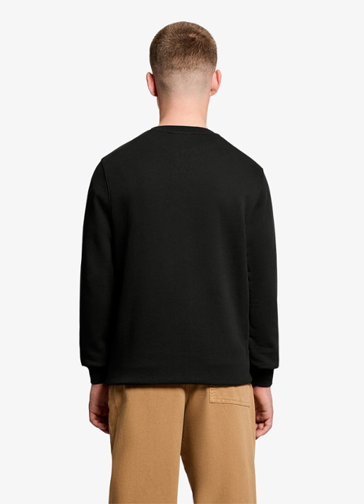 Lyle & Scott Sweater met logoborduring - voorkant 2 zwart