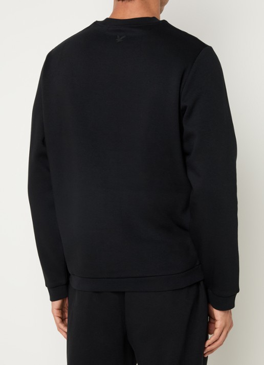 Lyle & Scott Sweater met logoprint - achterkant zwart