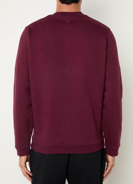 Lyle & Scott Sweater met logoprint - achterkant 2 bordeauxrood
