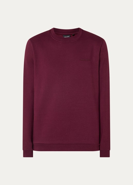 Lyle & Scott Sweater met logoprint - voorkant 3 bordeauxrood