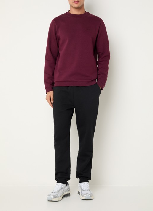 Lyle & Scott Sweater met logoprint - voorkant 4 bordeauxrood