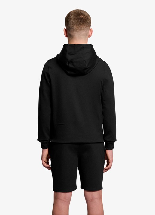 Lyle & Scott Sweatvest met logo - voorkant 3 zwart