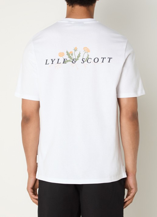 Lyle & Scott T-shirt met logo- en backprint
