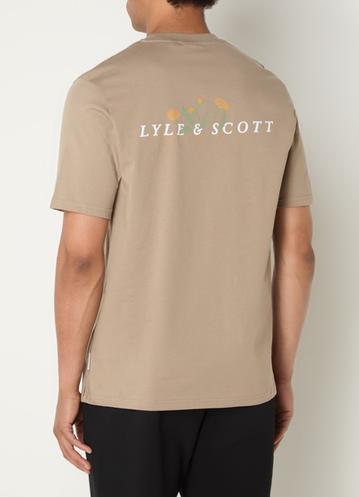 Lyle & Scott T-shirt met logo- en backprint