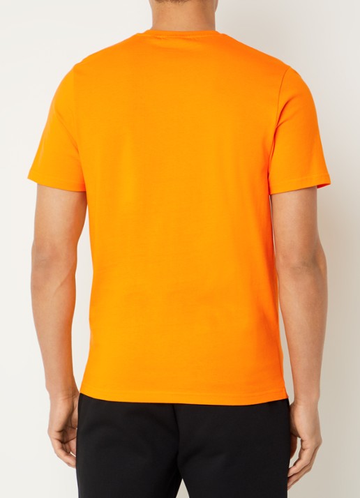 Lyle & Scott T-shirt met logo en ronde hals - achterkant 4 orange