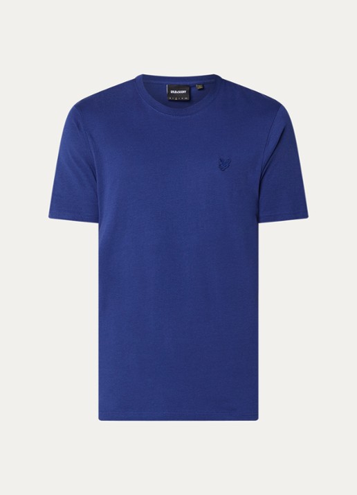 Lyle & Scott T-shirt met logo - voorkant donkerblauw