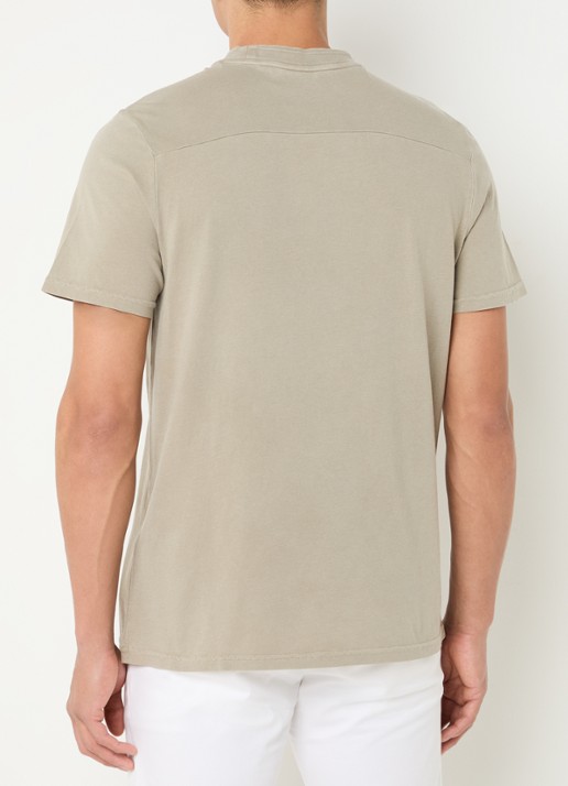 Lyle & Scott T-shirt met logoborduring - achterkant 4 khaki