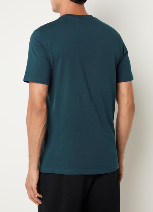 Lyle & Scott T-shirt met logoborduring - achterkant 3 petrol