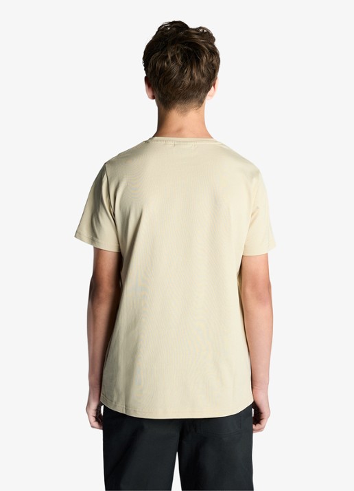 Lyle & Scott T-shirt met logoborduring - achterkant 3 beige