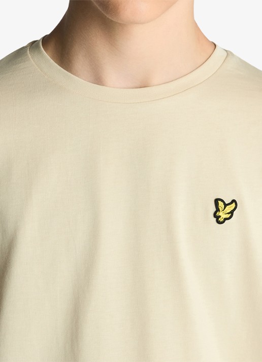 Lyle & Scott T-shirt met logoborduring - detail 5 beige