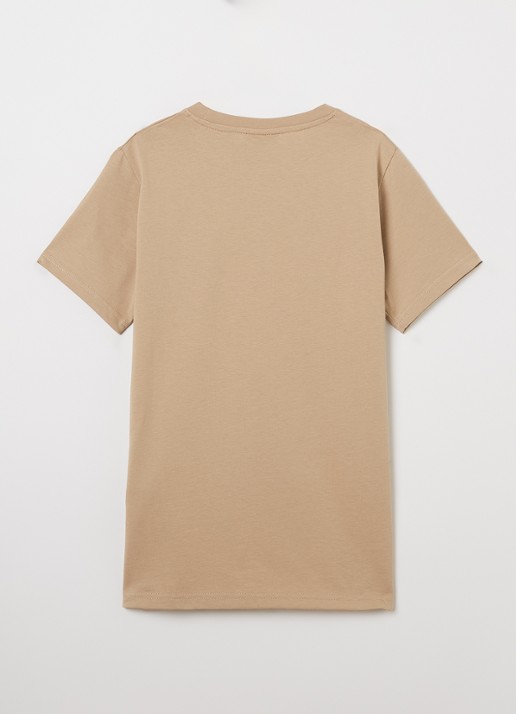 Lyle & Scott T-shirt met logoborduring - detail camel