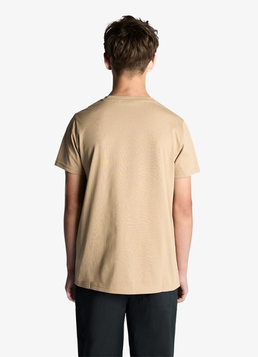 Lyle & Scott T-shirt met logoborduring - achterkant 5 camel