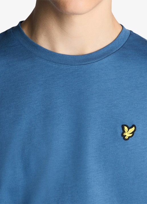 Lyle & Scott T-shirt met logoborduring - detail 5 petrol